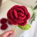 Handmade Crochet Red Rose