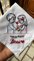 Embroidery handkerchief for brother for rakhi