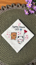 Bubu dudu with balloon- embroidery handkerchief